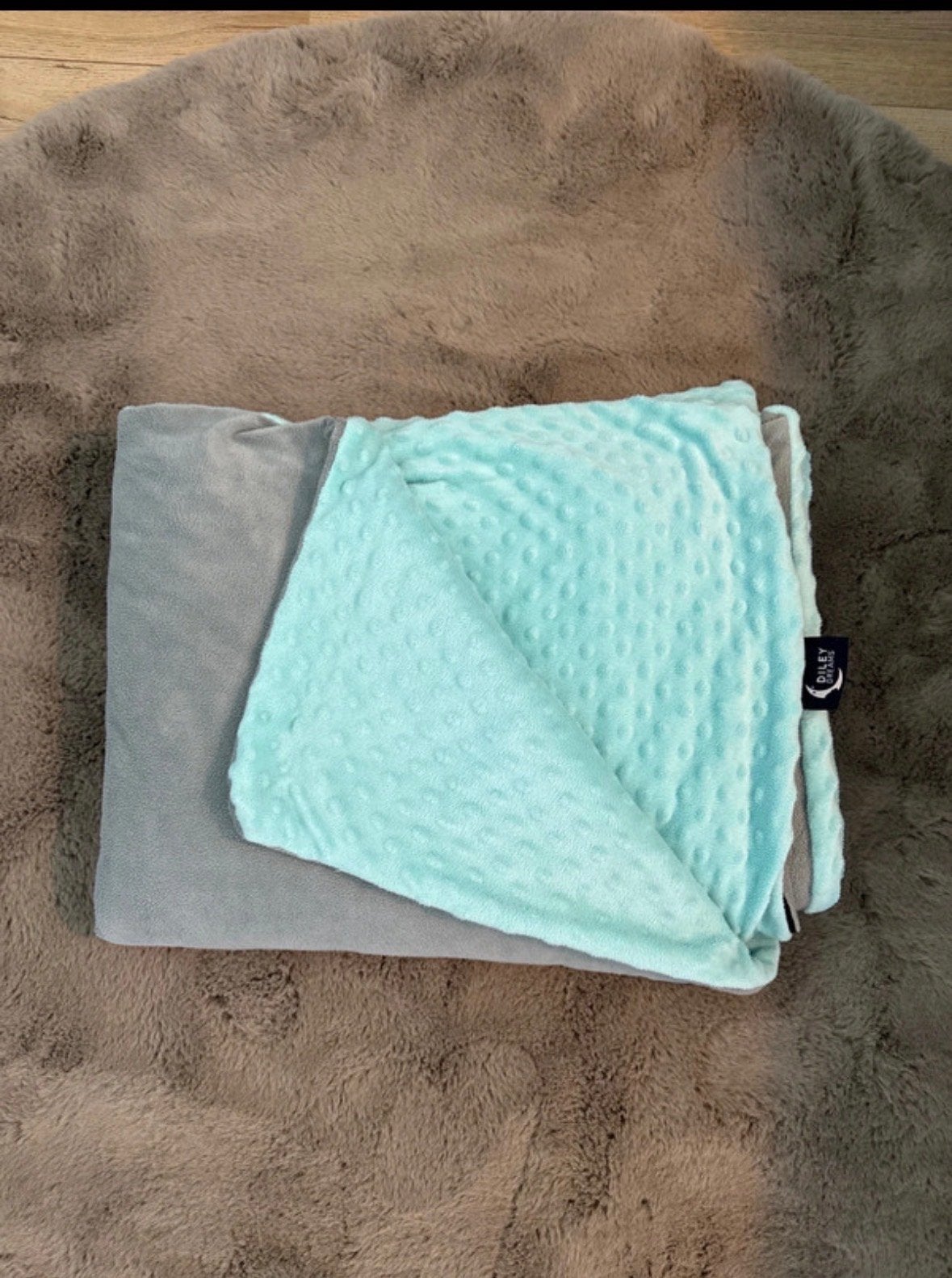 Verzwaringsdeken 3.2 kg met afneembare hoes 90x120 cm, Wasbaar, Gebruikt, Grijs, Deken