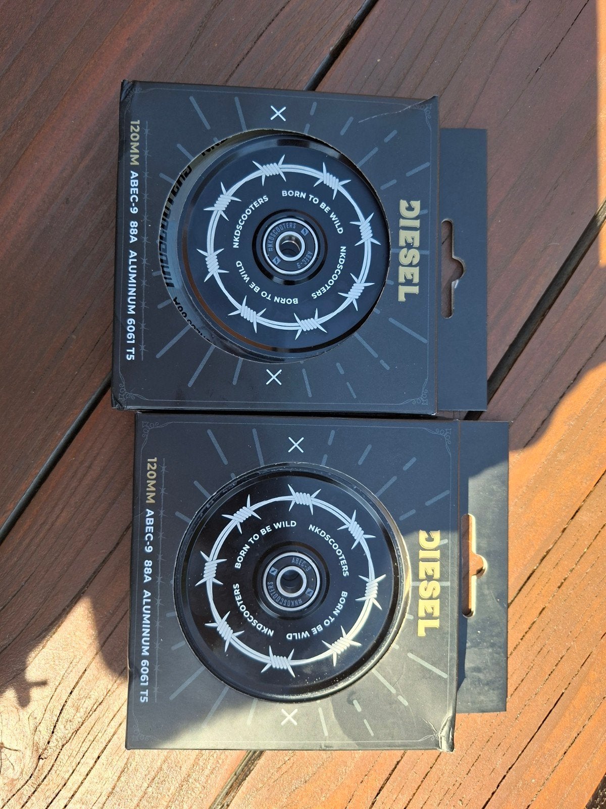 Nieuwe Diesel Stuntstep Wielen 120mm Abec-9 88a (Set van 2), Ophalen of Verzenden, Nieuw, Gewone step