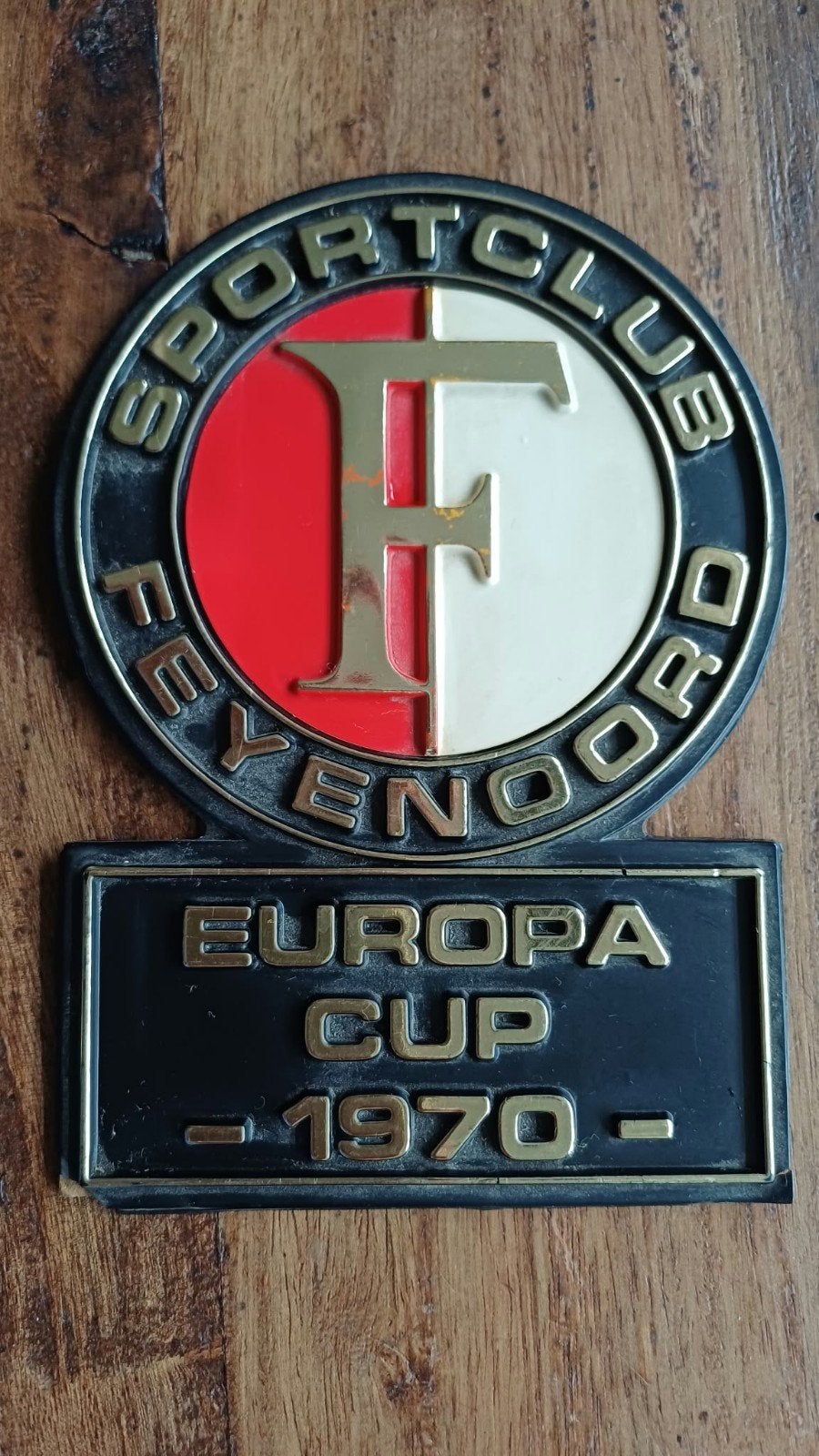 Feyenoord Europacup 1970 Plaquette, Ophalen of Verzenden, Gebruikt, Feyenoord, Overige typen