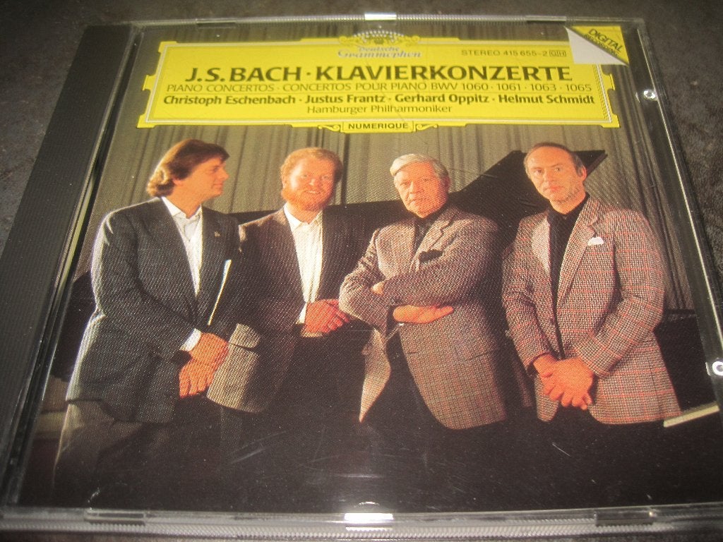 Bach Klavierkonzerte m.o.m. Helmut Schmidt piano op DGG, Ophalen of Verzenden, Classicisme, Zo goed als nieuw, Kamermuziek