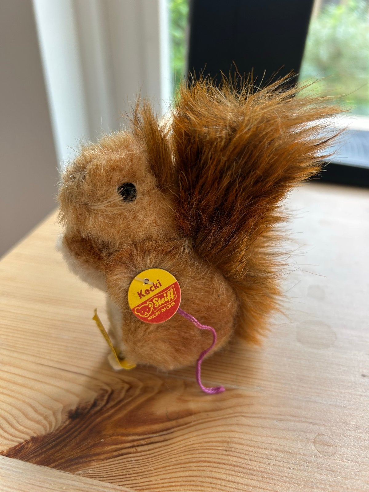Steiff Kecki eekhoorn knuffel met label, Gebruikt, Overige merken, Overige typen, Ophalen of Verzenden