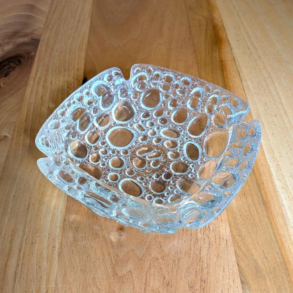 Vintage Libbey glazen asbak schaaltje. Bubble glas, Ophalen of Verzenden