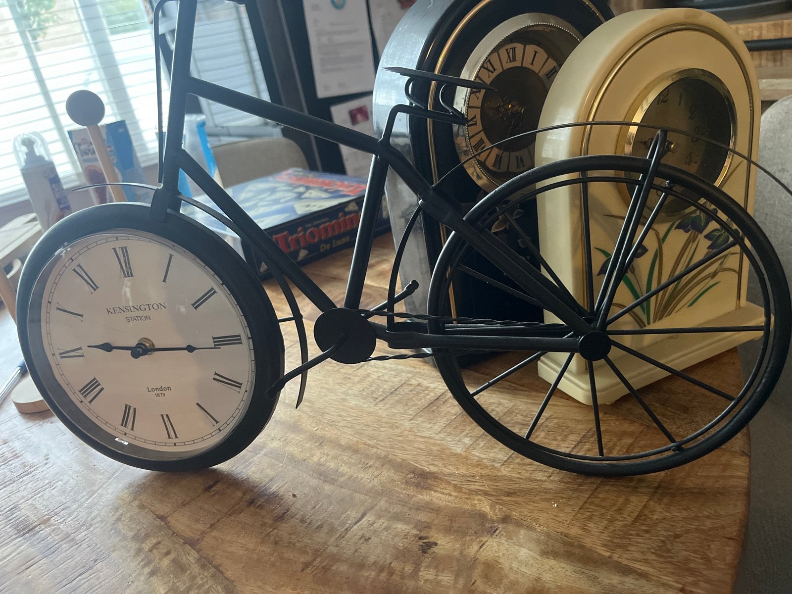 Unieke fietsklok en twee tafelklokken, Ophalen of Verzenden