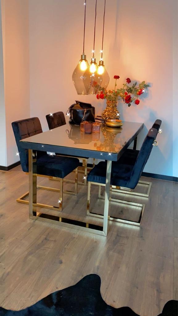 Eettafel set, Ophalen, 50 tot 100 cm, Zo goed als nieuw, 150 tot 200 cm