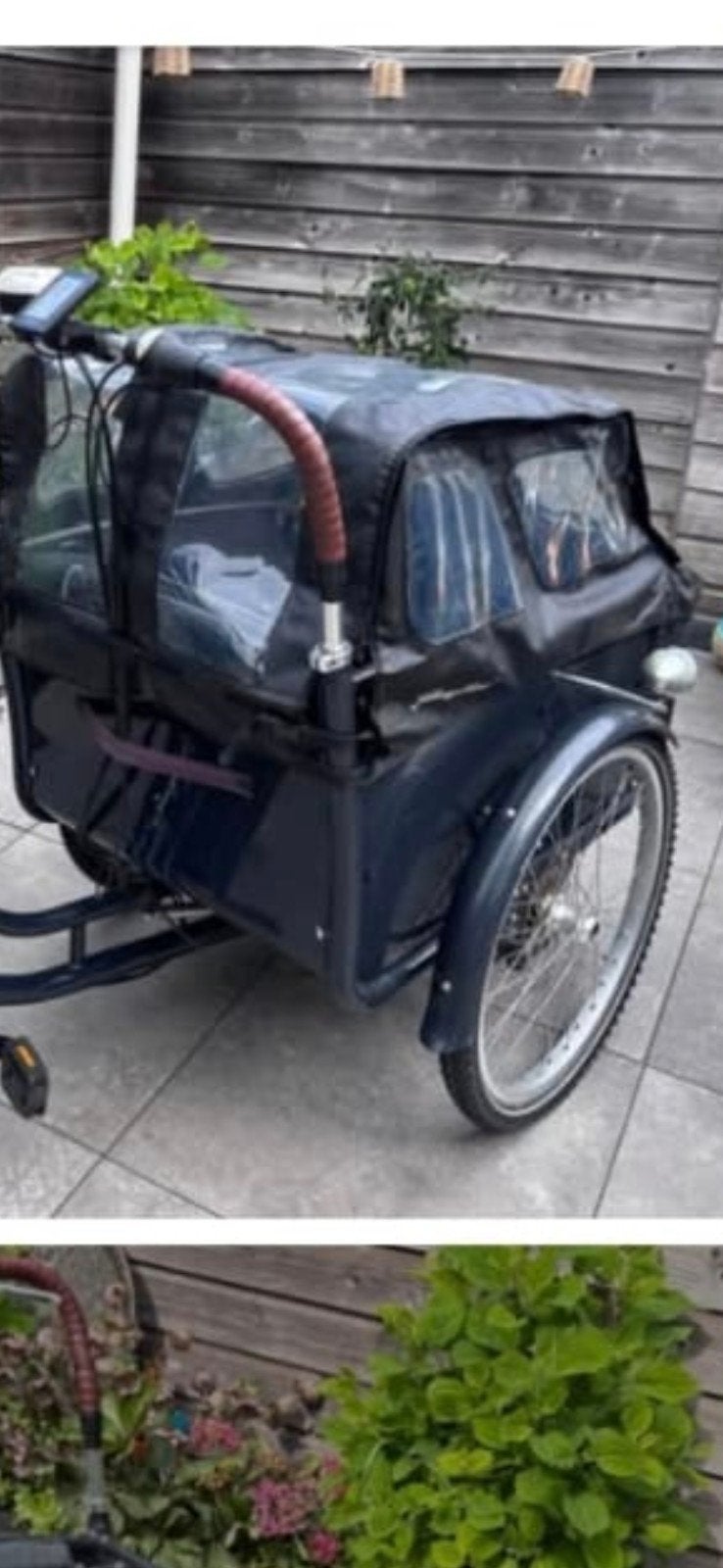 Johnny Loco bakfiets met huif - gebruikt maar netjes, Ophalen, Huif, Zo goed als nieuw, 2 kinderen