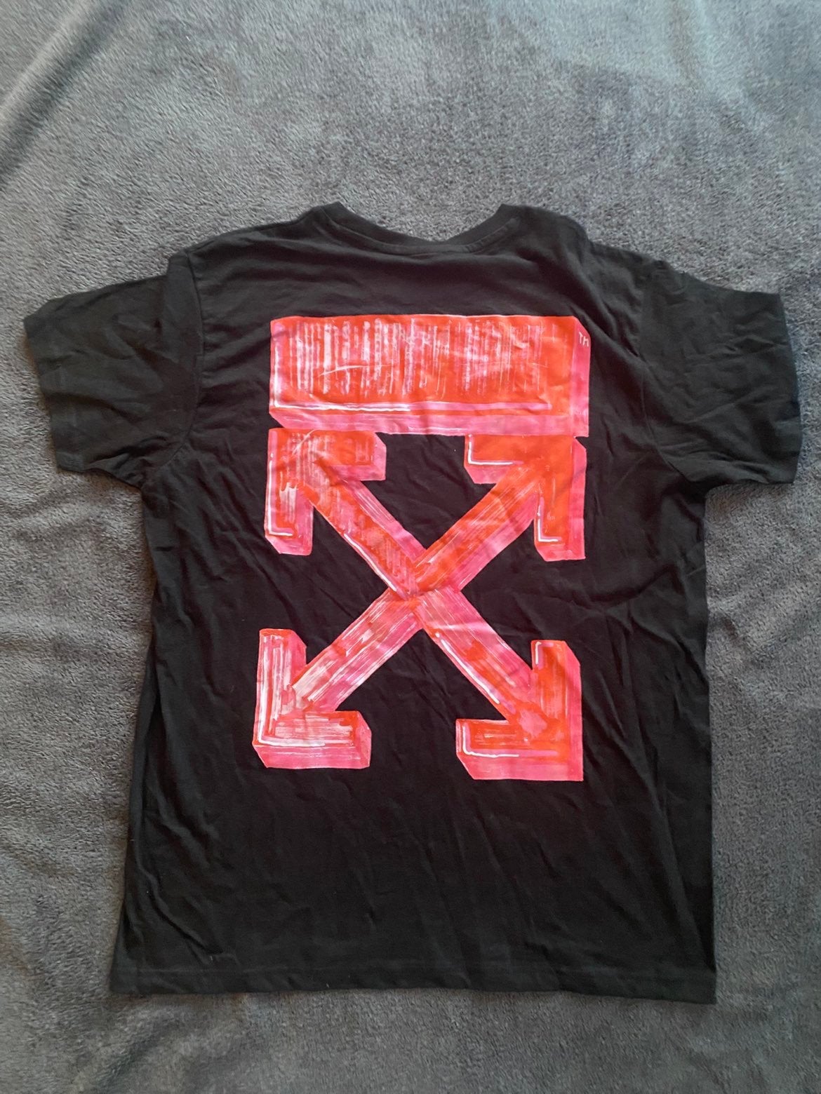Off-White Red Marker Arrow Black Tee, Ophalen of Verzenden, Zo goed als nieuw, Maat 48/50 (M), Zwart