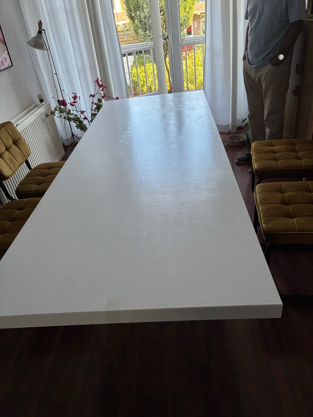 Grote eetkamertafel 240x70x90 cm, Huis en Inrichting, Tafels | Eettafels, Ophalen, Gebruikt, 200 cm of meer, 50 tot 100 cm