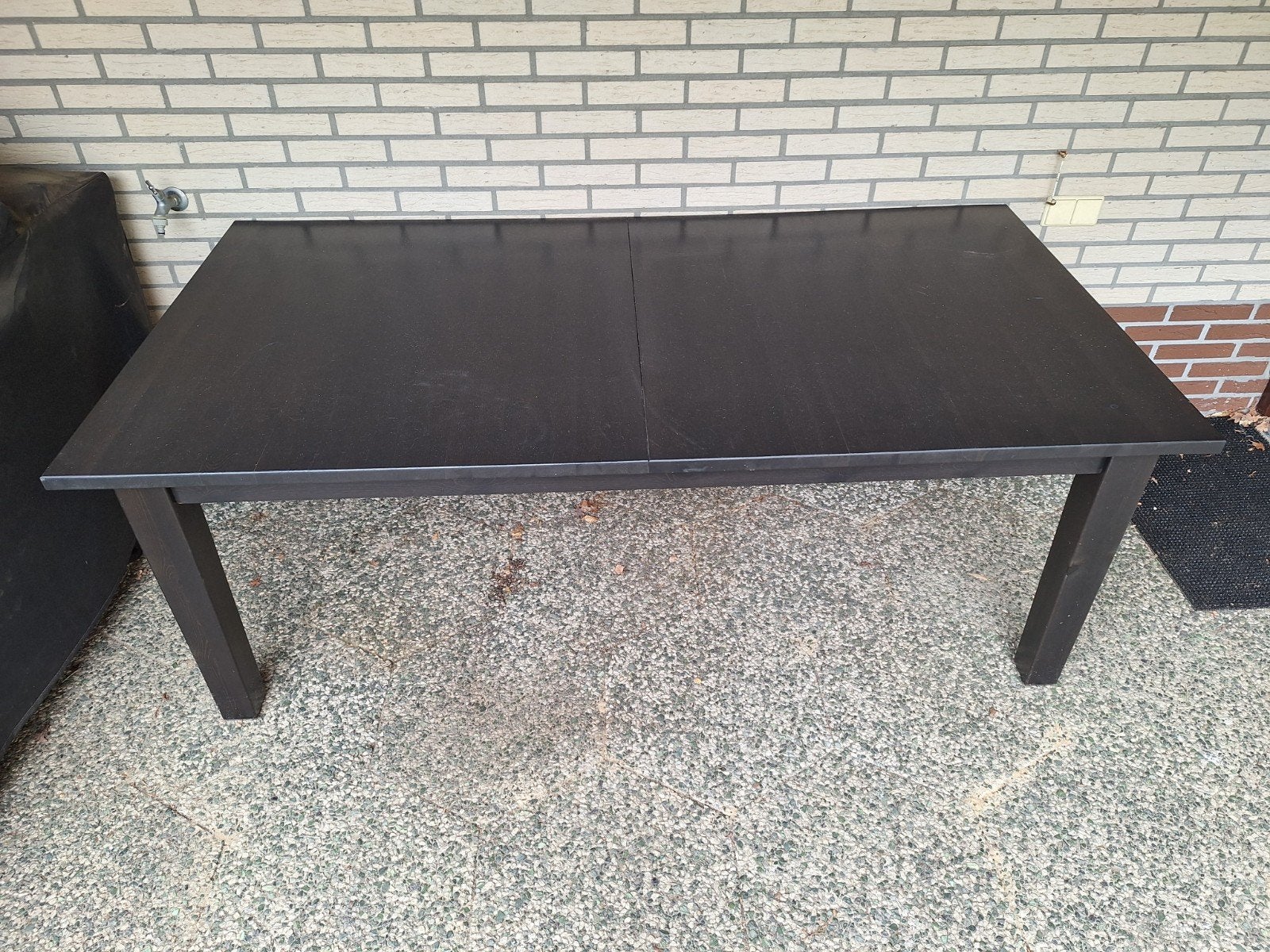 Ikea Stornäs Uitschuifbare Eettafel - Zwart, Ophalen, Gebruikt, 100 tot 150 cm, 200 cm of meer