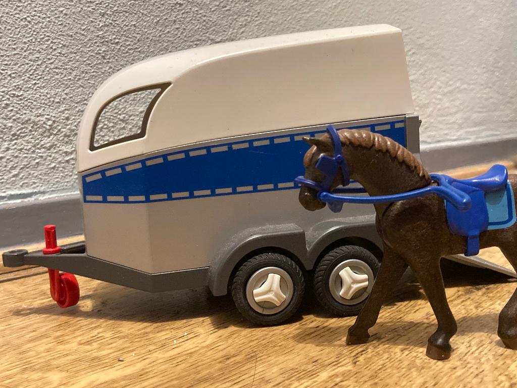 Playmobil Politie Paard en Trailer, Verzenden, Gebruikt, Los playmobil