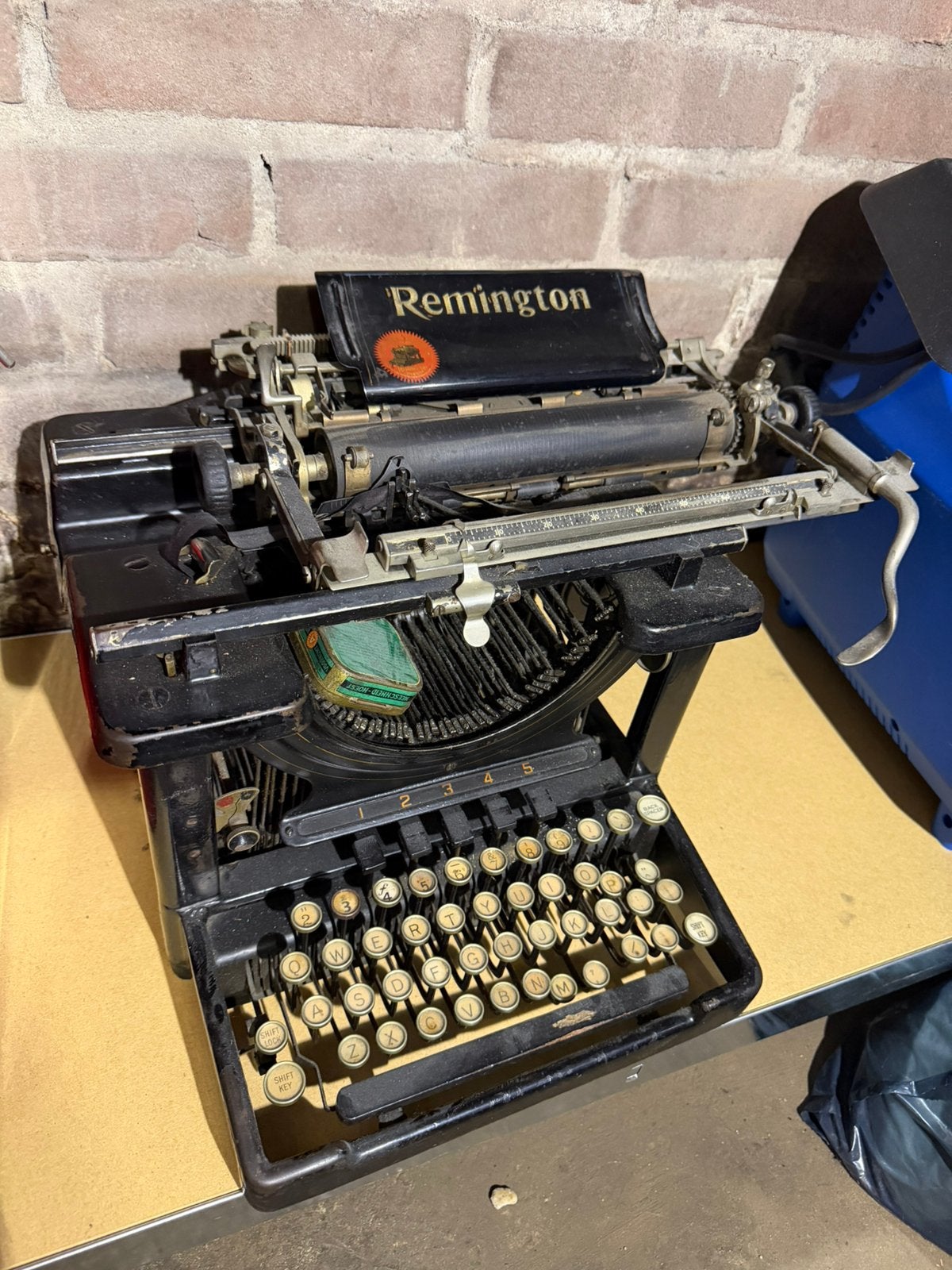 vintage Remington typemachine jaren: 1910 / 1920 oldschool, Ophalen, Zo goed als nieuw