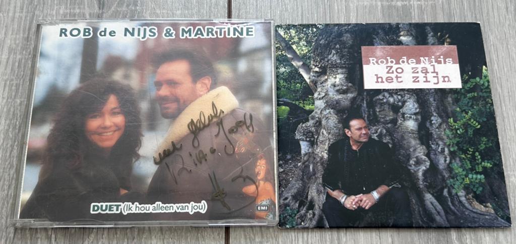 Singles Rob de Nijs met handtekening, Ophalen of Verzenden, Zo goed als nieuw, Levenslied of Smartlap