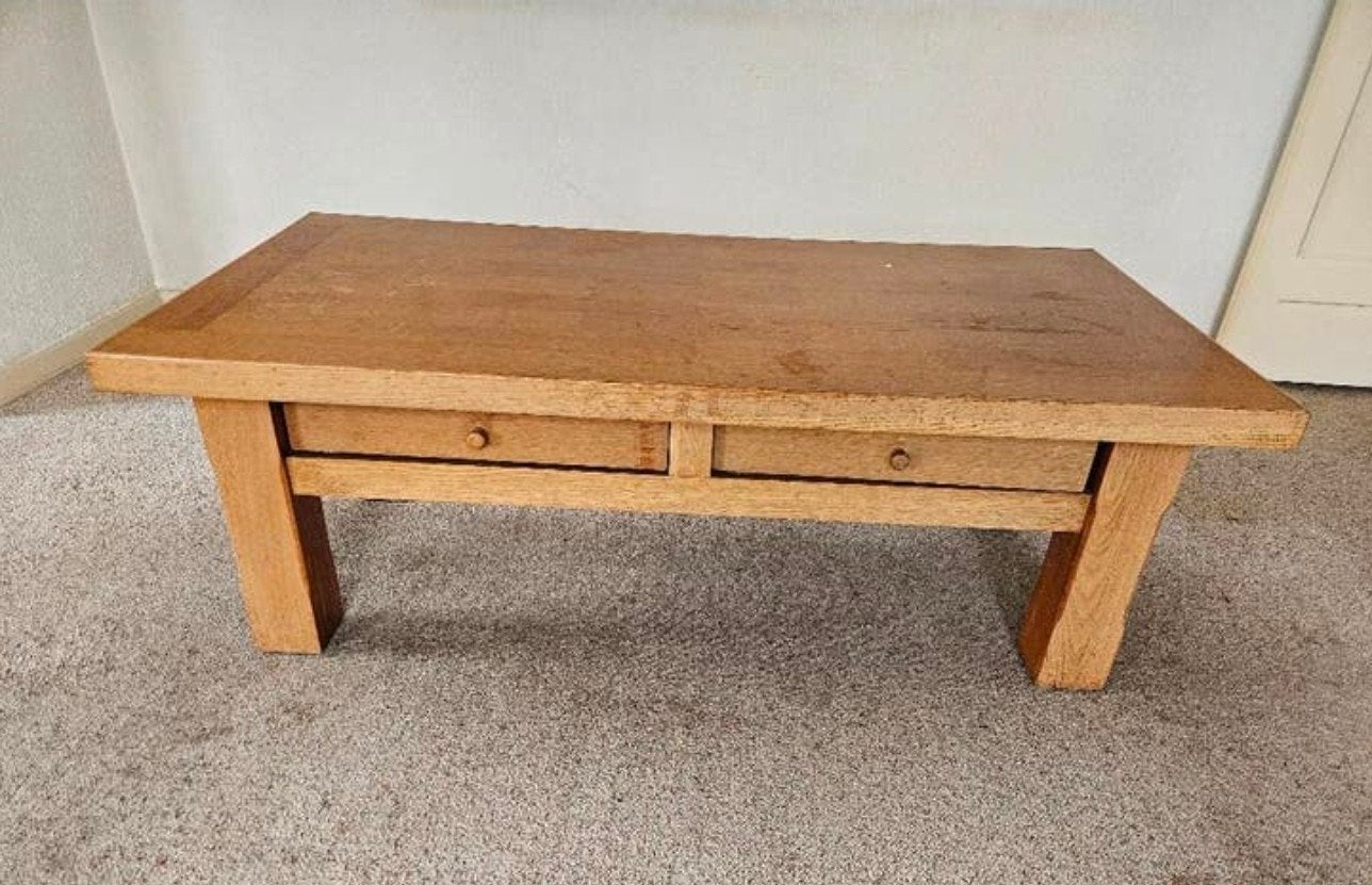 Eiken salontafel 140x70x50cm, Huis en Inrichting, Ophalen, Rechthoekig, 100 tot 150 cm, 50 tot 100 cm