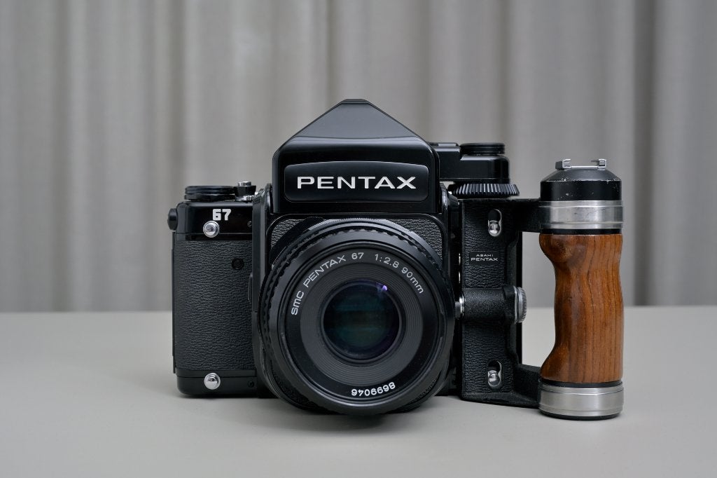 Pentax 67 nieuwstaat, Audio, Tv en Foto, Fotocamera's Analoog, Ophalen, Zo goed als nieuw, Spiegelreflex, Pentax