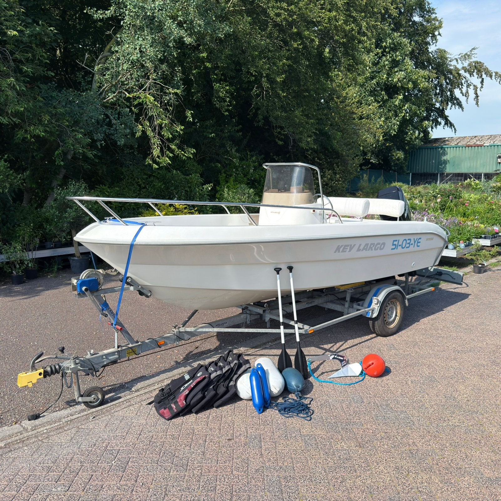 Complete set | Sessa Key Largo | 100pk 4t | incl trailer, Watersport en Boten, Vis- en Consoleboten, Overige merken, Gebruikt