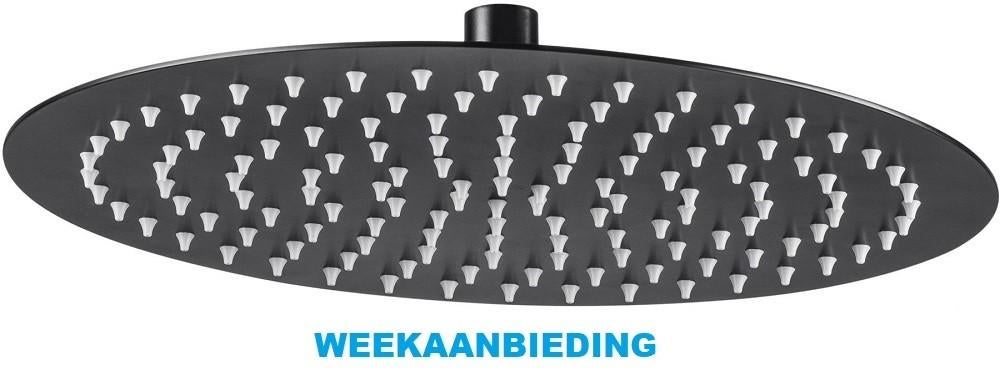 WEEKaanbieding: grote regendouche model FLOKS, 30 cm , zwart, Verzenden, Nieuw, Douche