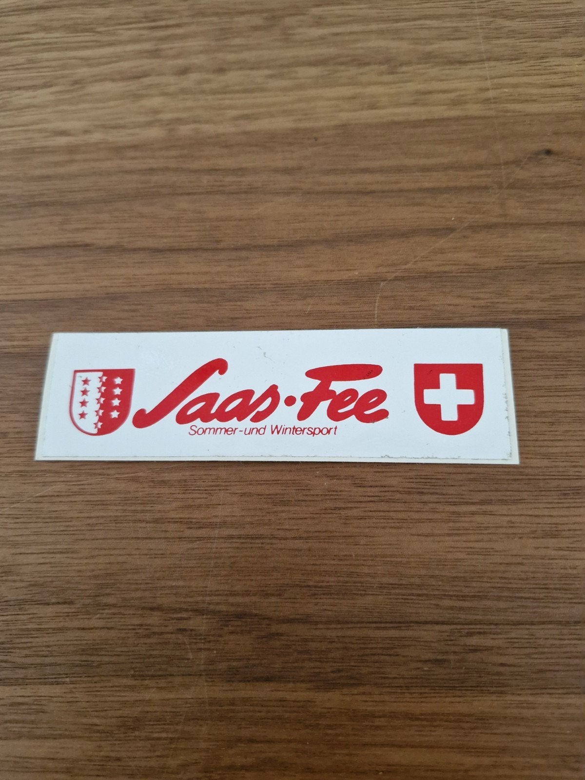 9644 Vintage Saas-Fee Sticker - Zomer- en Wintersport, Ophalen of Verzenden, Zo goed als nieuw, Overige typen
