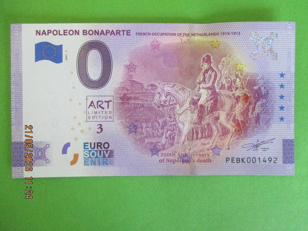 0 Eurobiljet Napoleon Bonaparte, Postzegels en Munten, Bankbiljetten | Nederland, Ophalen of Verzenden, Los biljet