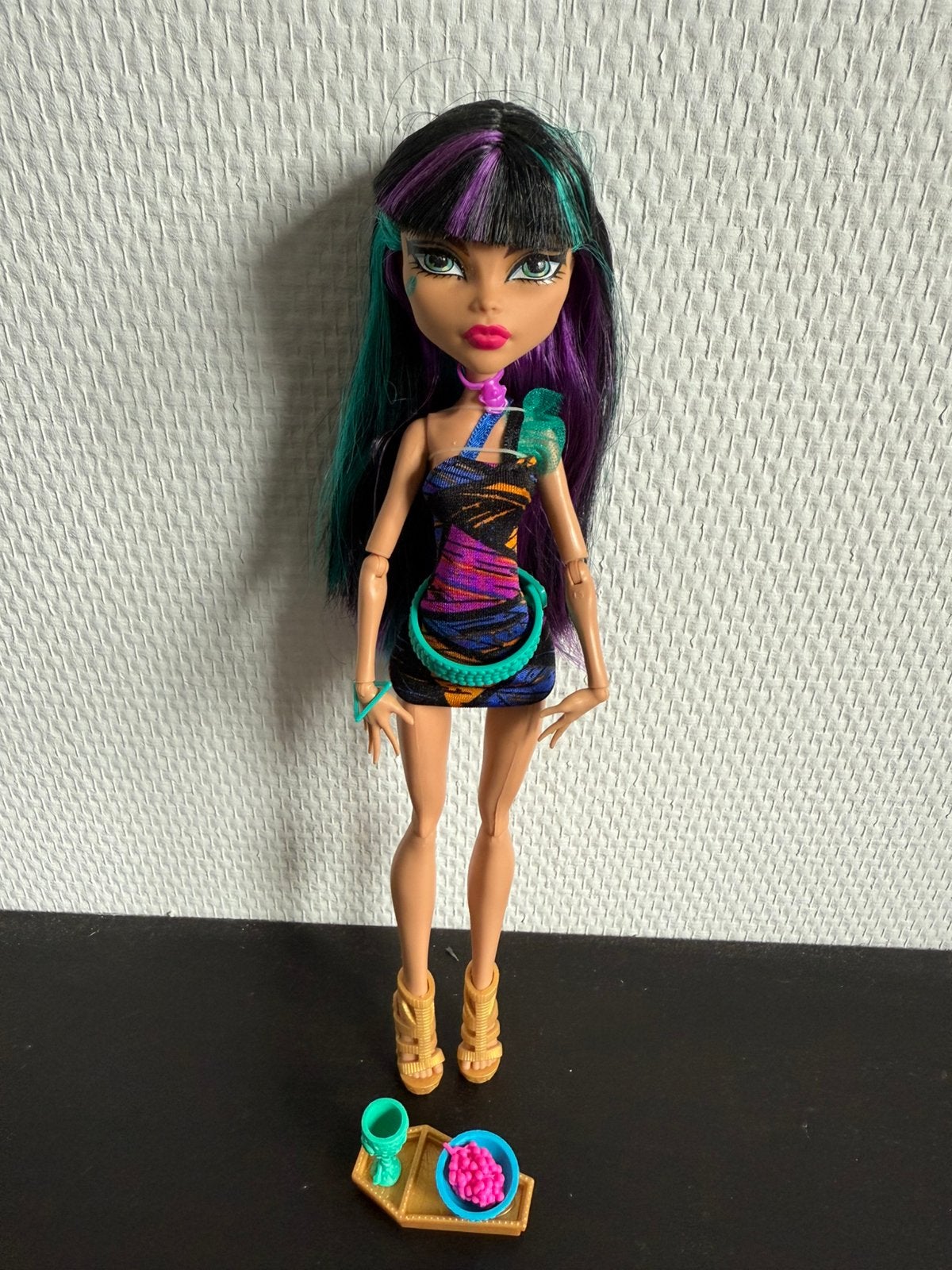 Monster high pop Cleo, Ophalen of Verzenden, Zo goed als nieuw, Pop