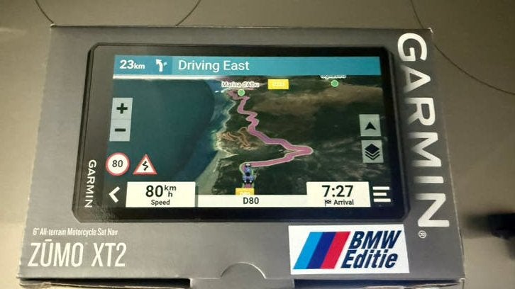 Garmin Zumo XT2 BMW Editie Motorfiets Navigatie + 32GB SD, Motoren, Ophalen, Zo goed als nieuw