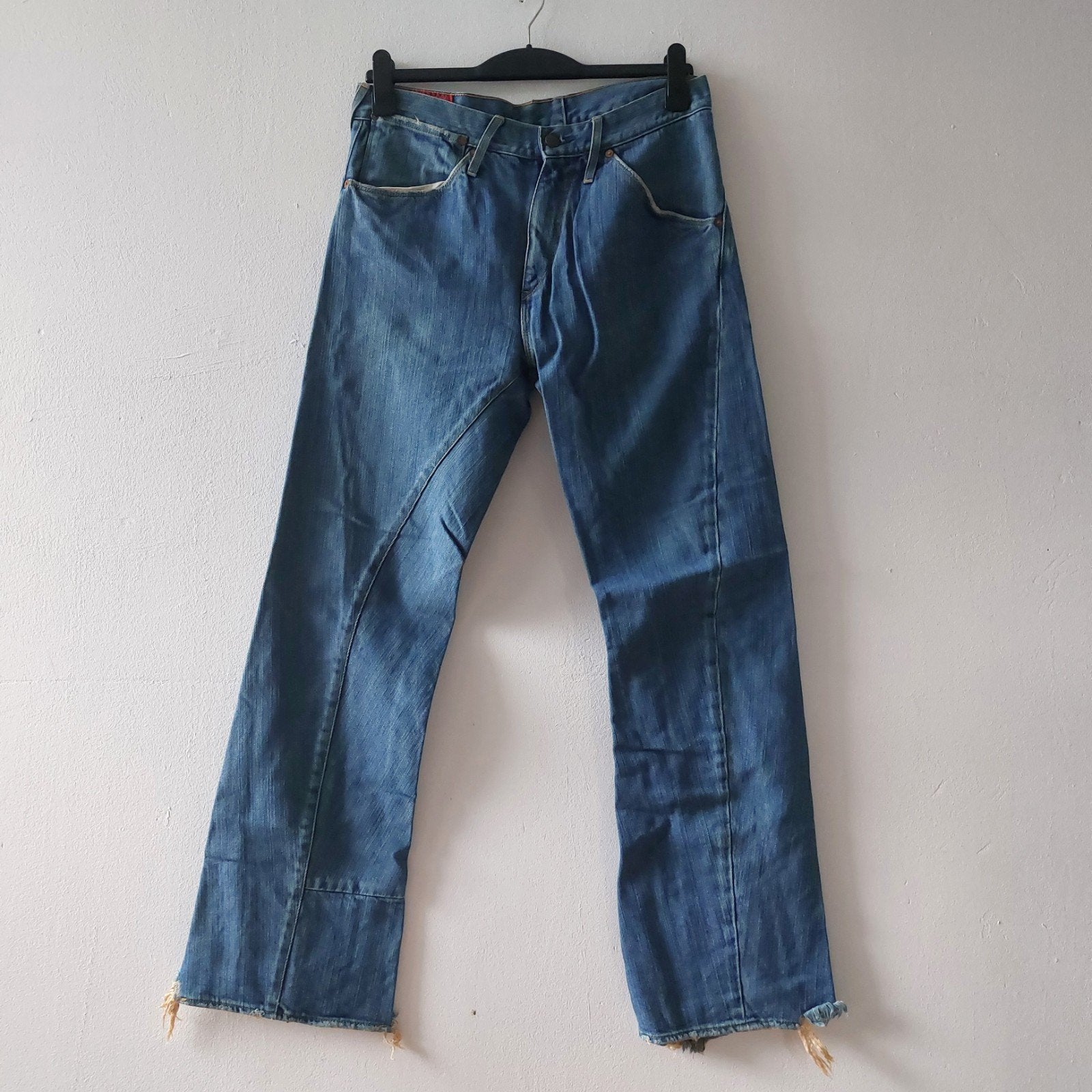 Vintage Y2K Levis RED Twisted/Warped Leg jeans, Levi's, Blauw, Ophalen of Verzenden, W33 - W34 (confectie 48/50)