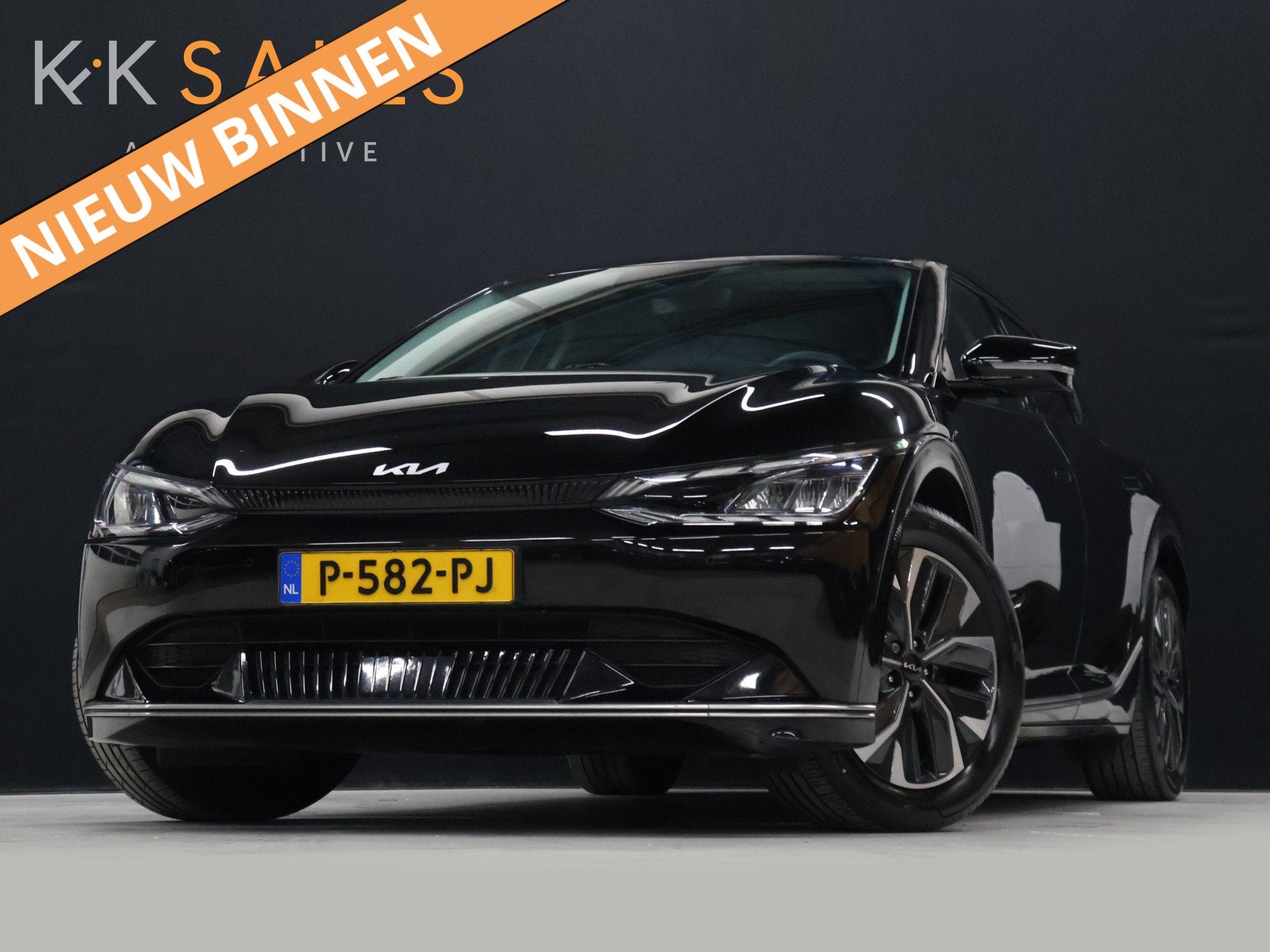 Kia Ev6 Plus 77.4 kWh [MEMORY SEATS, APPLE CARPLAY, ANDROID, Auto's, Kia, Automaat, Achterwielaandrijving, Gebruikt, Zwart