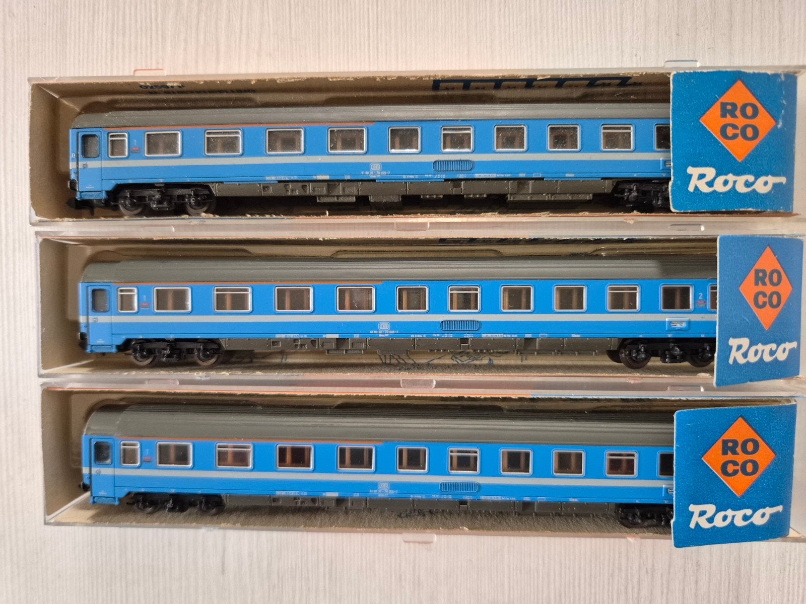 6 Fraaie Roco N-spoor DB rijtuigen 24270, Gelijkstroom, Wagon, Ophalen of Verzenden, Zo goed als nieuw