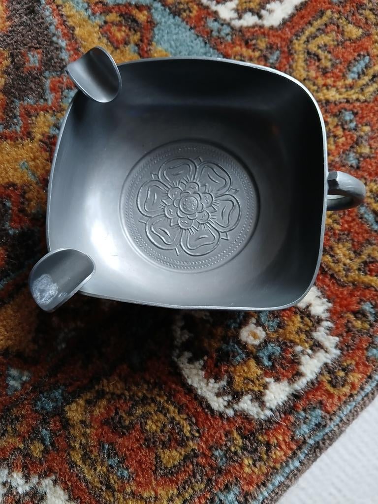 Tinnen asbak, Antiek en Kunst, Antiek | Tin, Ophalen of Verzenden