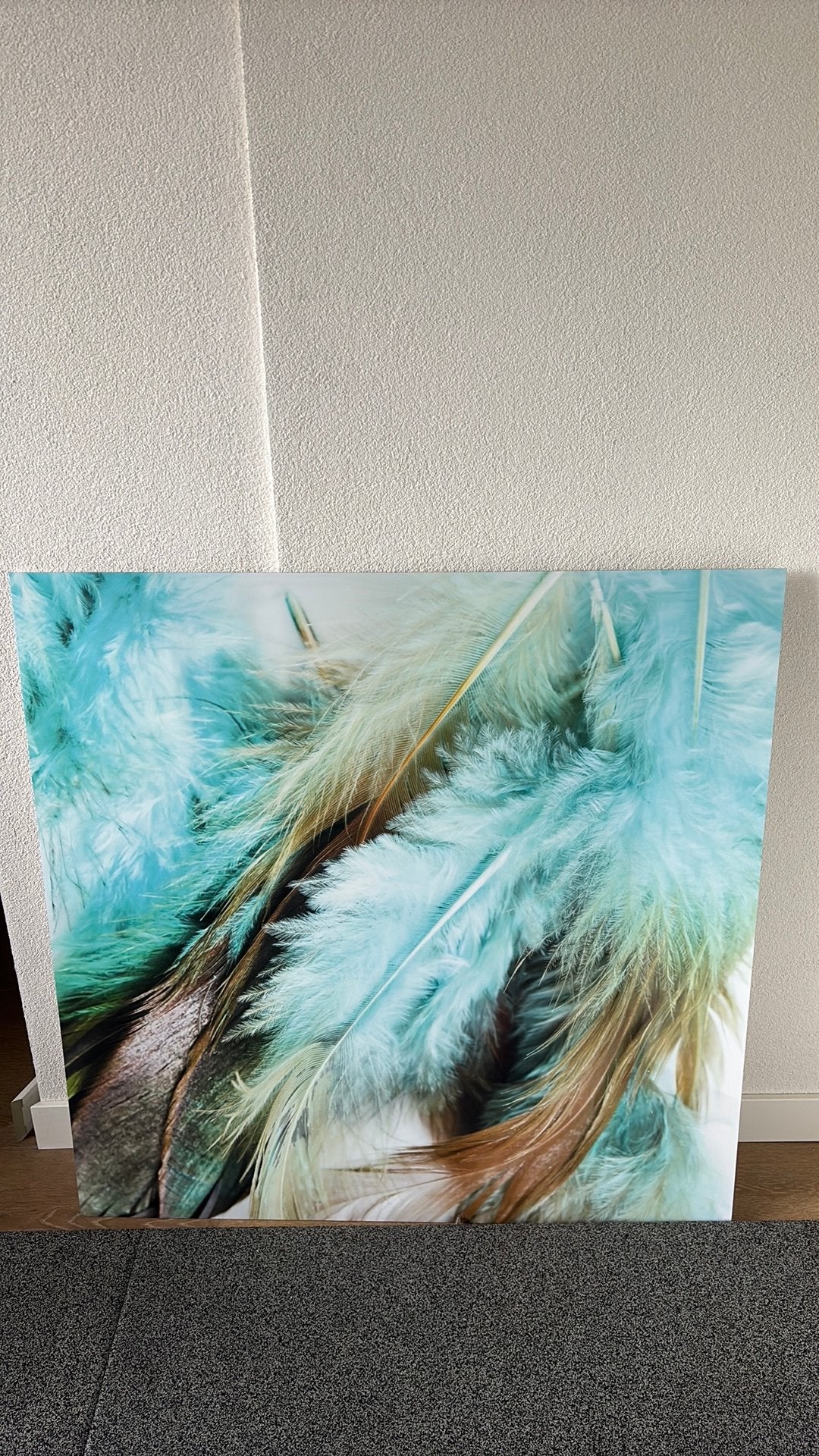 Gaaf schilderij AluArt Mondiart plexiglas, Ophalen
