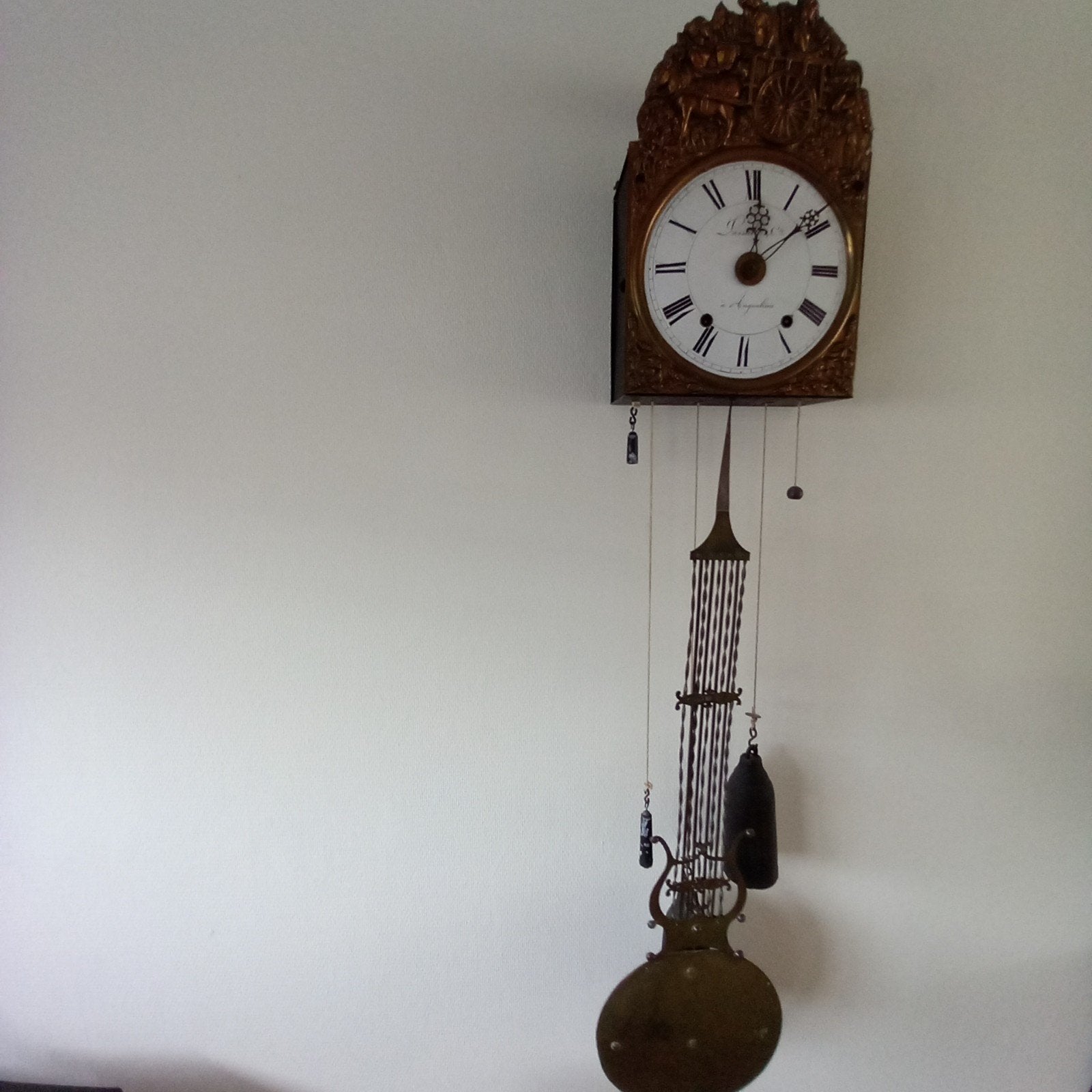 Comtoise klok uit 1850, Antiek en Kunst, Ophalen