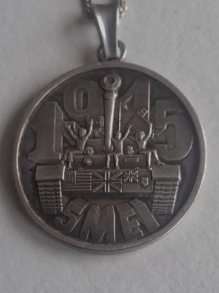 Zilveren herdenkingsmunt 25 jaar vrijheid 1945-1970, Ophalen of Verzenden, Landmacht, Nederland