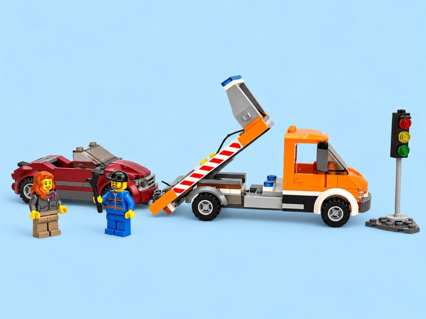LEGO City 60017 Sleepwagen met auto en minifiguren, Ophalen of Verzenden, Zo goed als nieuw, Overige merken
