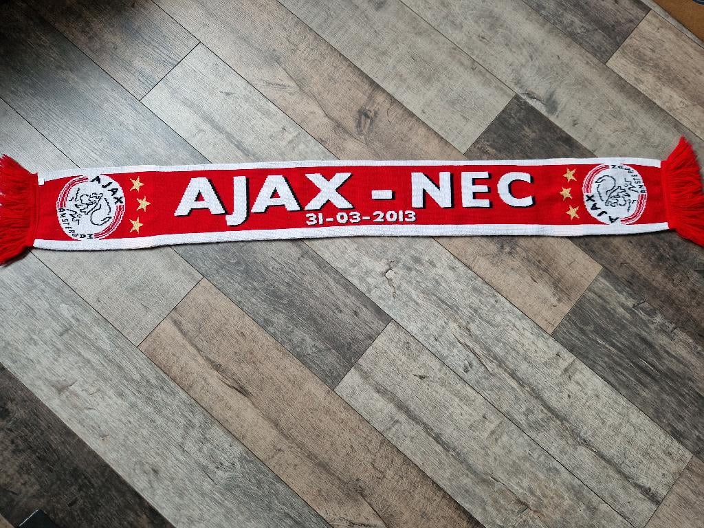 Ajax - NEC sjaal Rood/Wit, -, -, Ophalen of Verzenden, Zo goed als nieuw