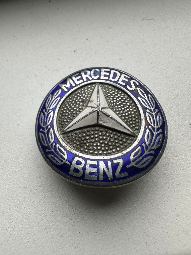 Fraai emaille Mercedes embleem. Logo oldtimer auto., Ophalen of Verzenden, Gebruikt, Overige typen