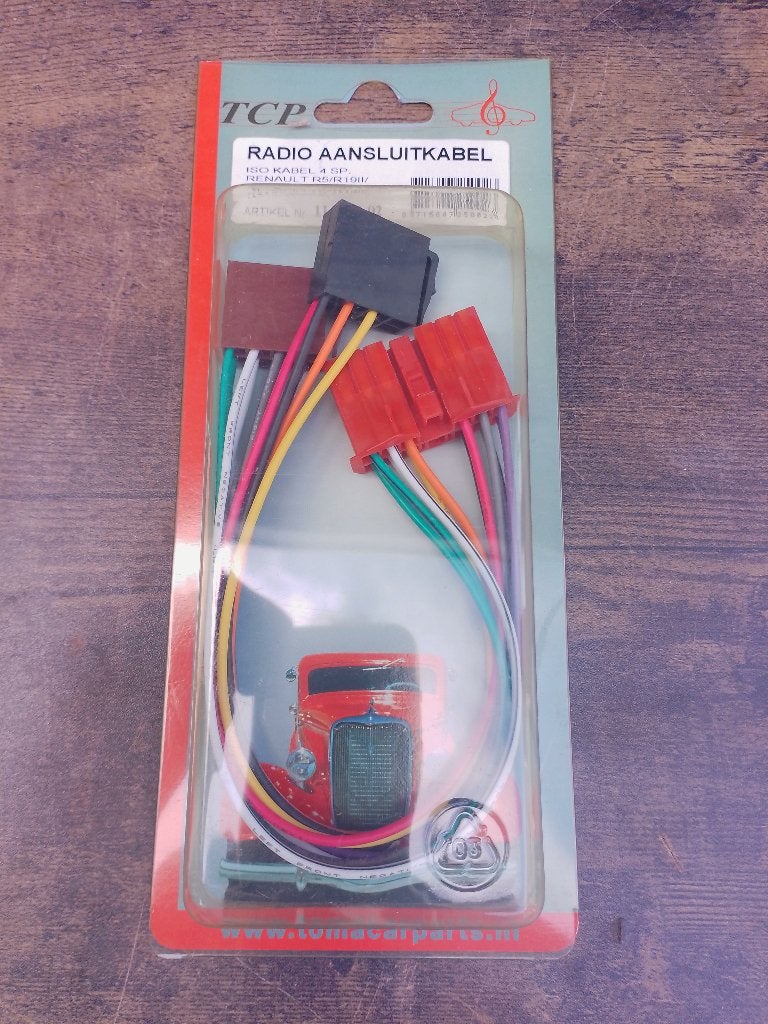 ISO Radio aansluitkabel Renault 5 - 19 - 21 - Espace, Auto diversen, -, -, Ophalen of Verzenden, Tcp