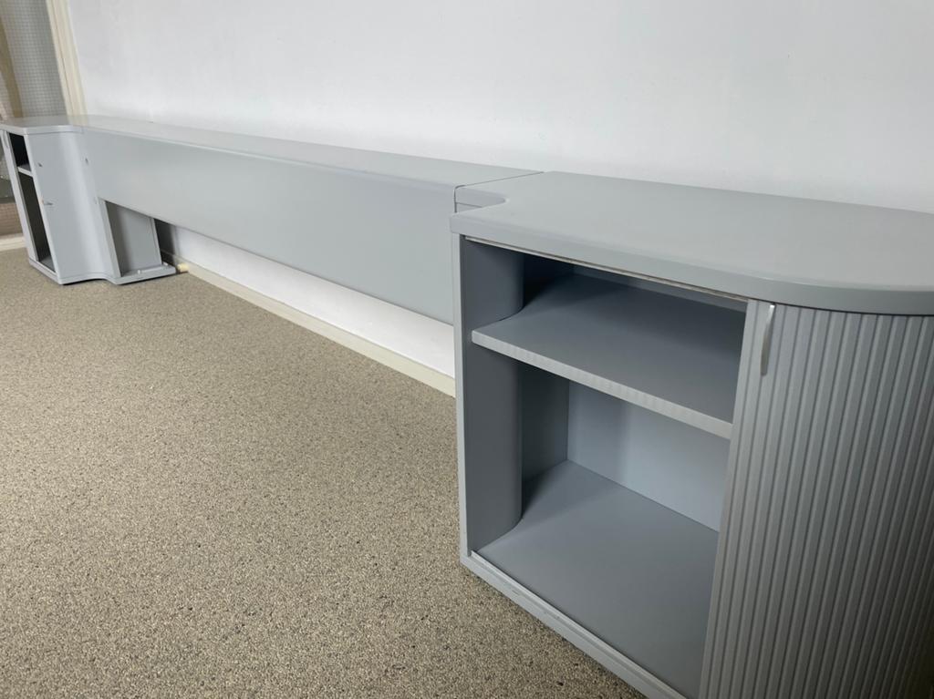 Achterwand AUPING AURONDE nachtkastje roldeur grijs, Ophalen, Gebruikt, Tweepersoons, 180 cm