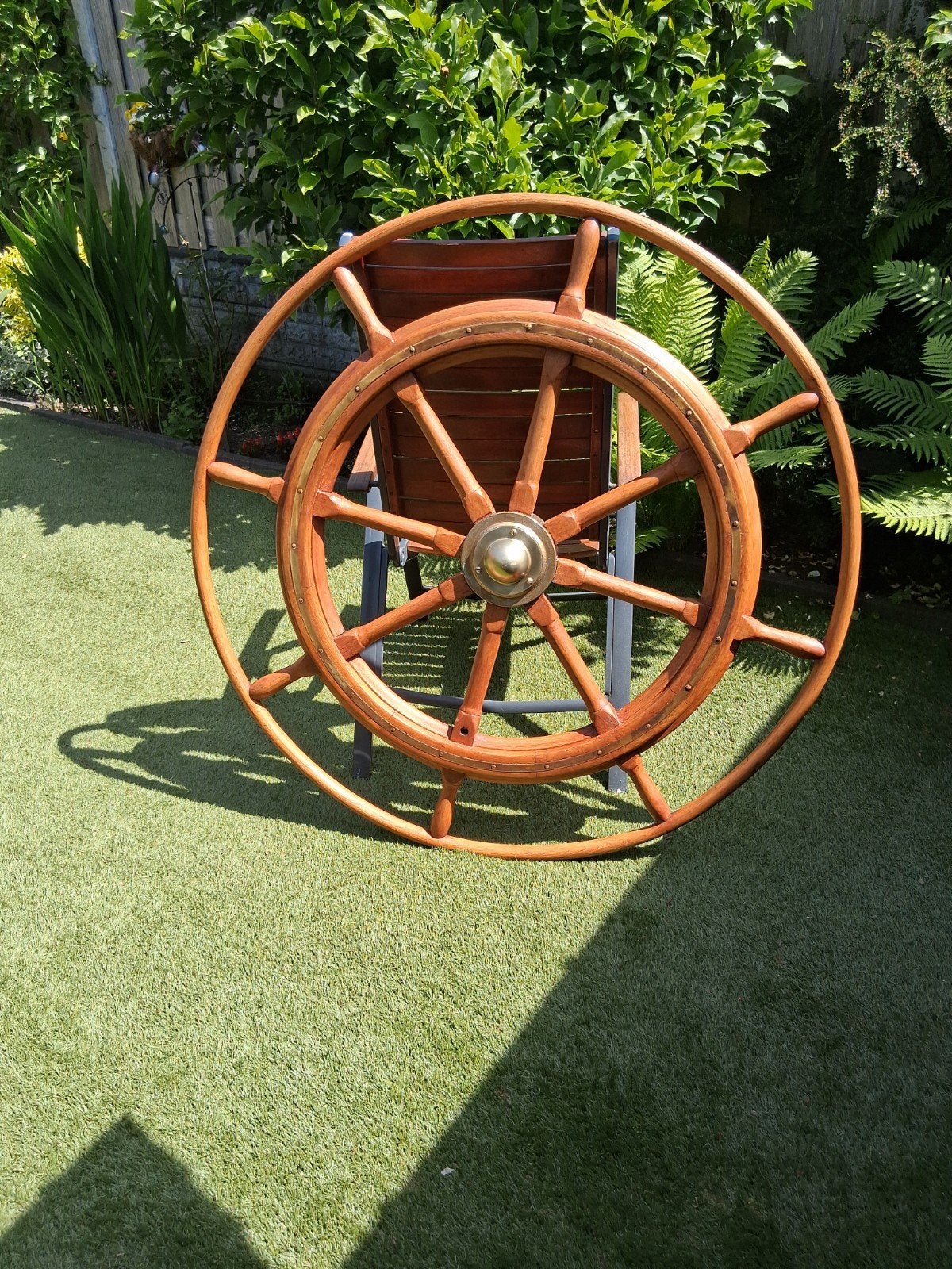 Decoratief scheepsroer - Houten stuur wiel, Antiek en Kunst, Antiek | Overige Antiek, Ophalen