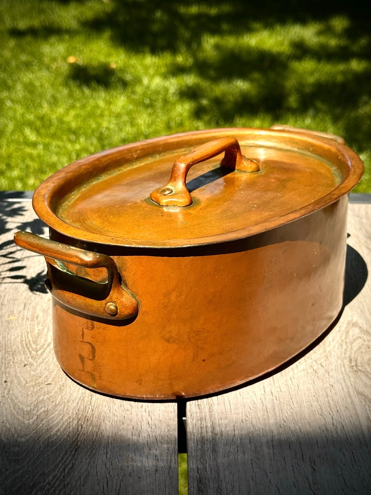 Antieke Franse Koperen pan Daubière - 19e Eeuw, Antiek en Kunst, Antiek | Koper en Brons, Ophalen of Verzenden, Koper
