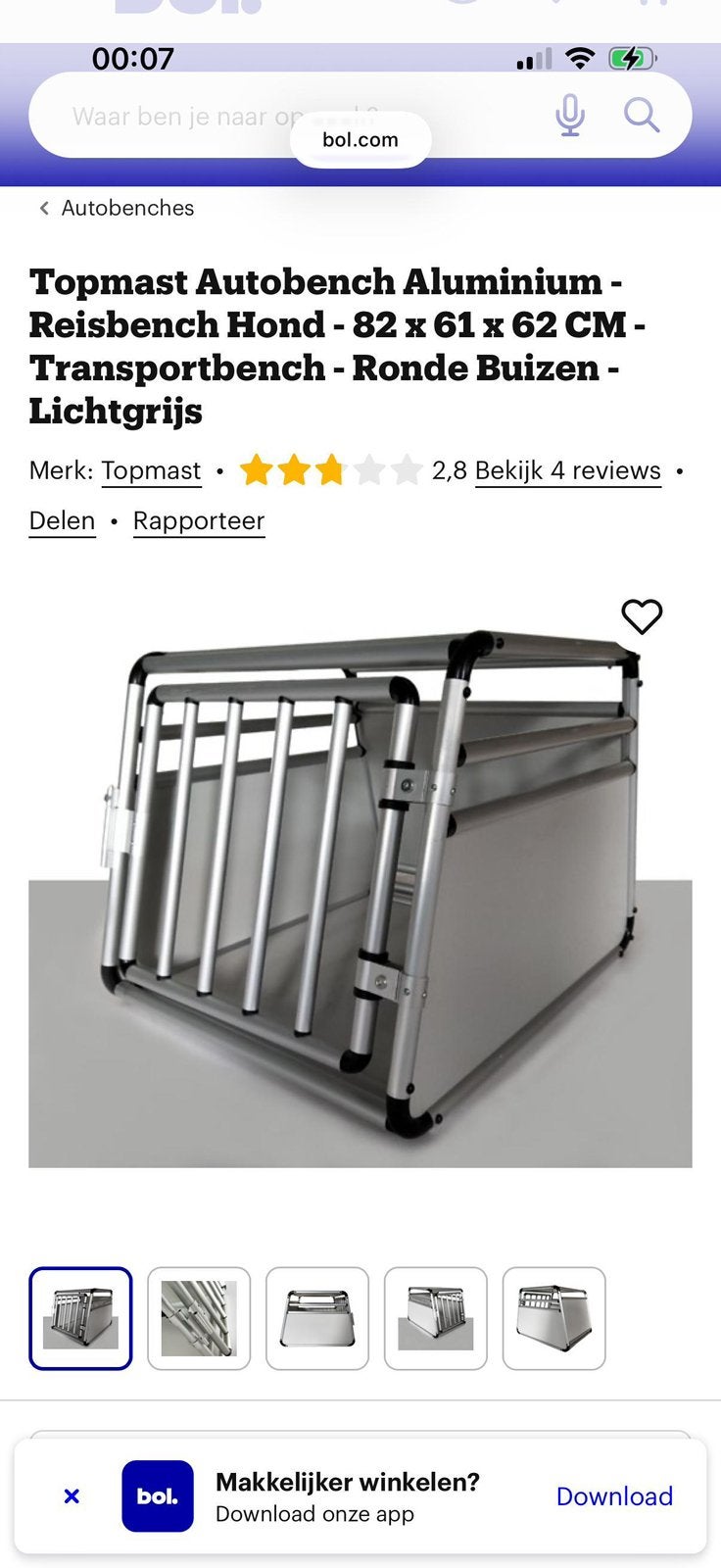 Topmast autobench als nieuw! €75, Ophalen, Zo goed als nieuw