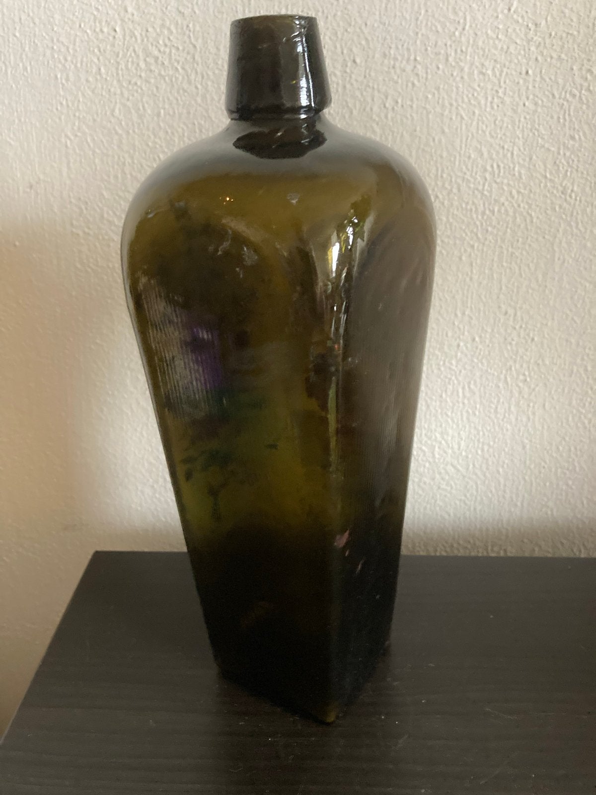 Antieke Jeneverfles / Kelderfles, 18e/19e Eeuw Olijfgroen, Ophalen of Verzenden