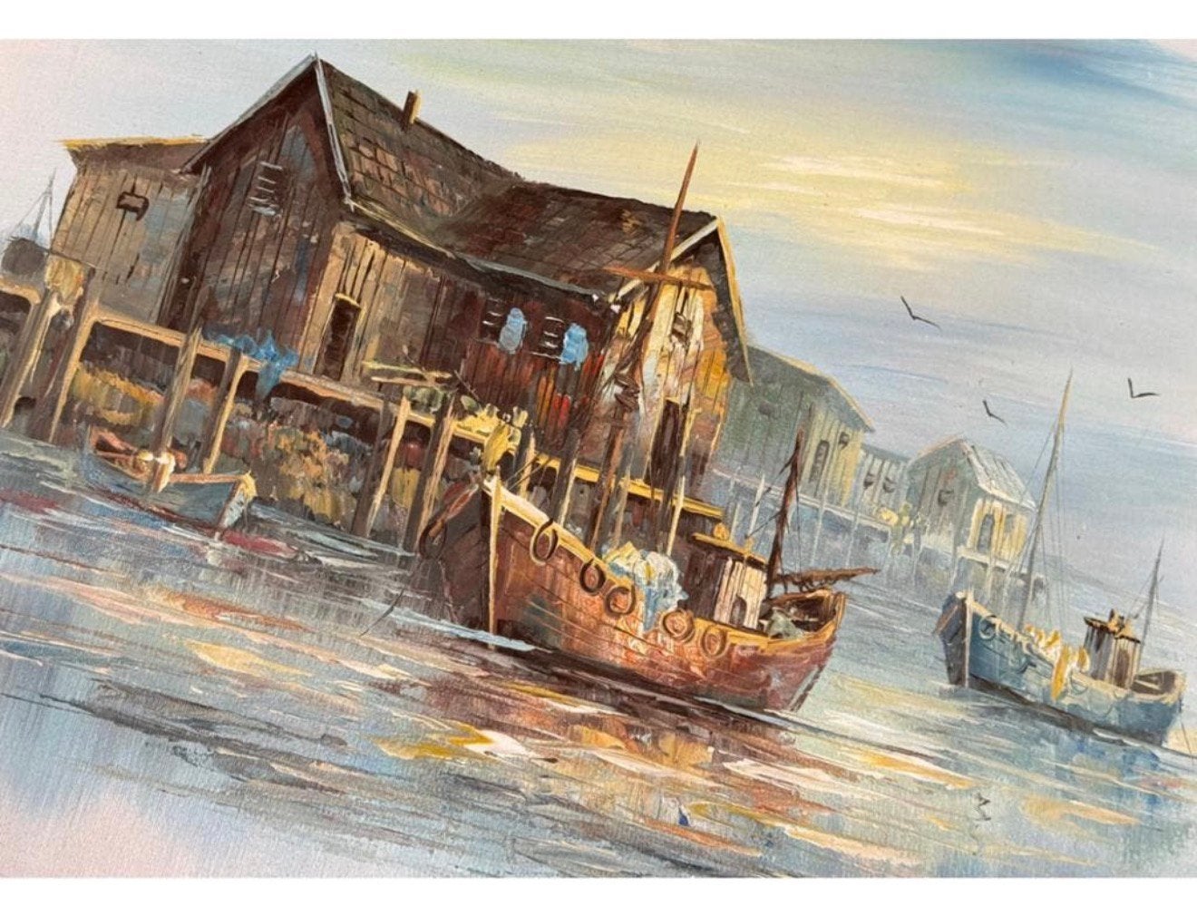 ALAN J. SIMPSON 1941-07 Gesigneerd olie-schilderij kunst art, Ophalen of Verzenden, Gesigneerd