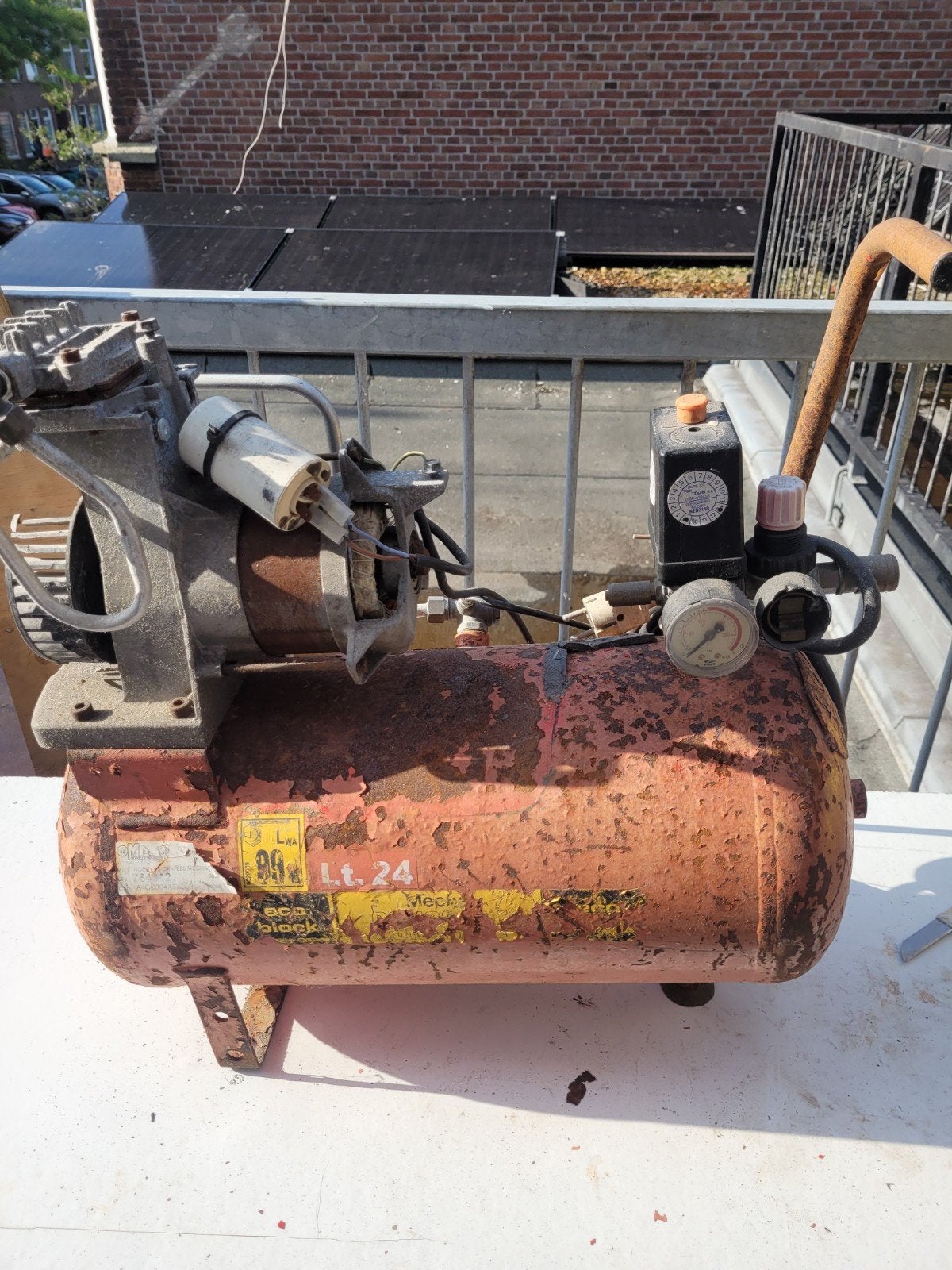 compressor, 100 liter of meer, Ophalen of Verzenden, Gebruikt, Minder dan 200 liter/min
