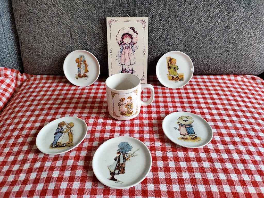 Sarah Kay en Holly Hobbie onderzetters beker schilderijtje, Ophalen of Verzenden, Huis en Inrichting