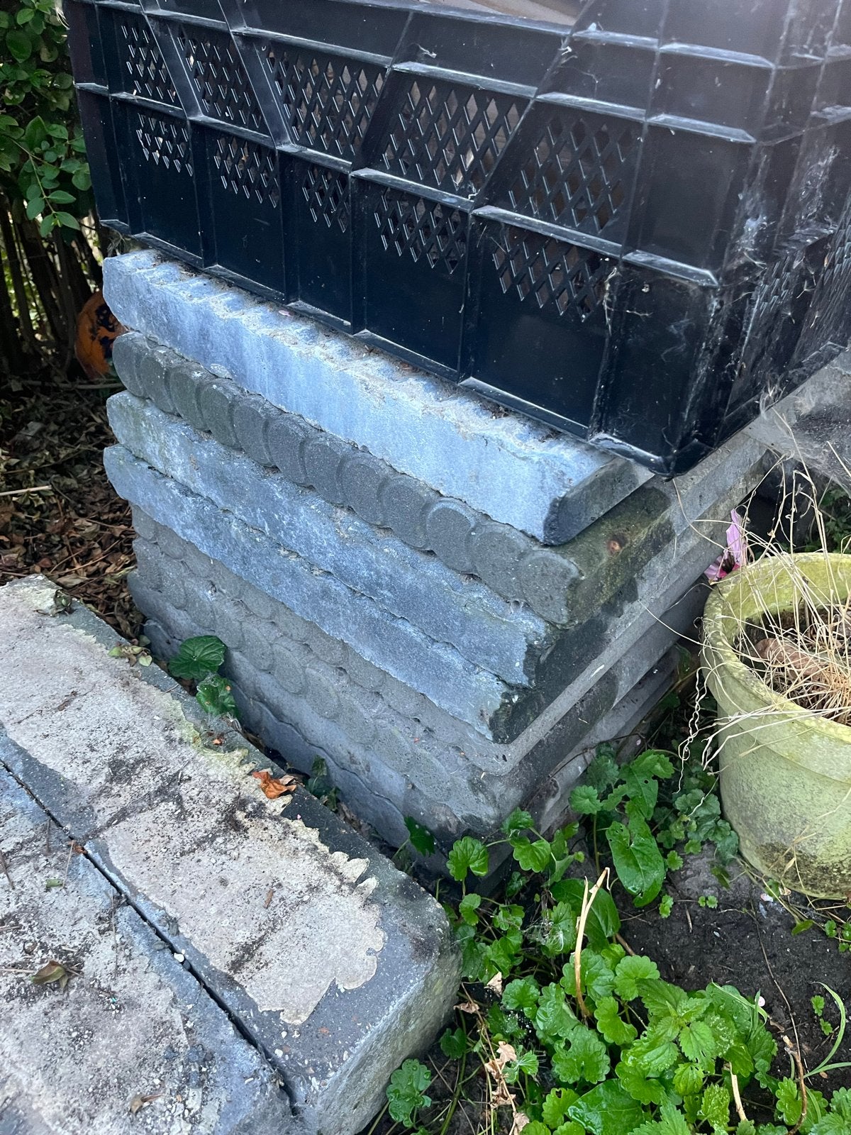 Gebruikte patioblokken en palissadebanden tuin of oprit, Ophalen, Gebruikt, Overige typen, 10 m² of meer