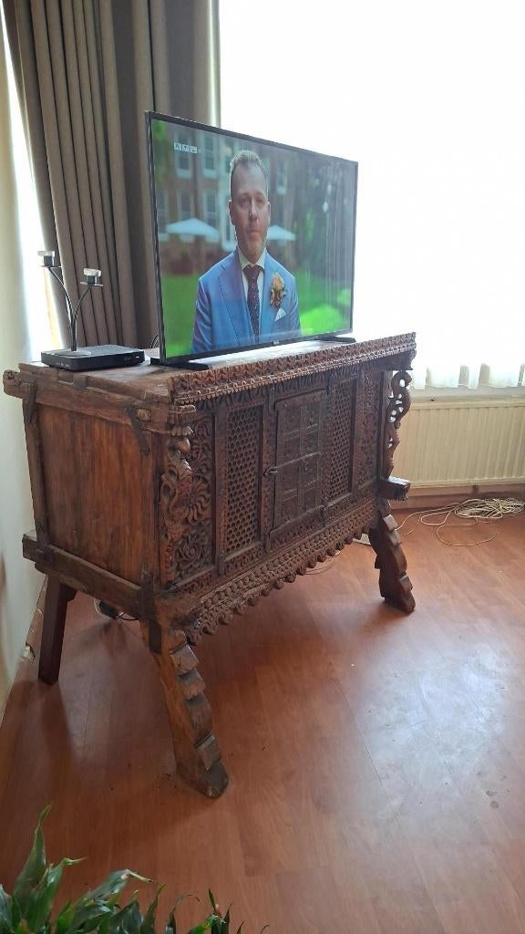 Handgemaakte indiase kast, Ophalen of Verzenden, 25 tot 50 cm