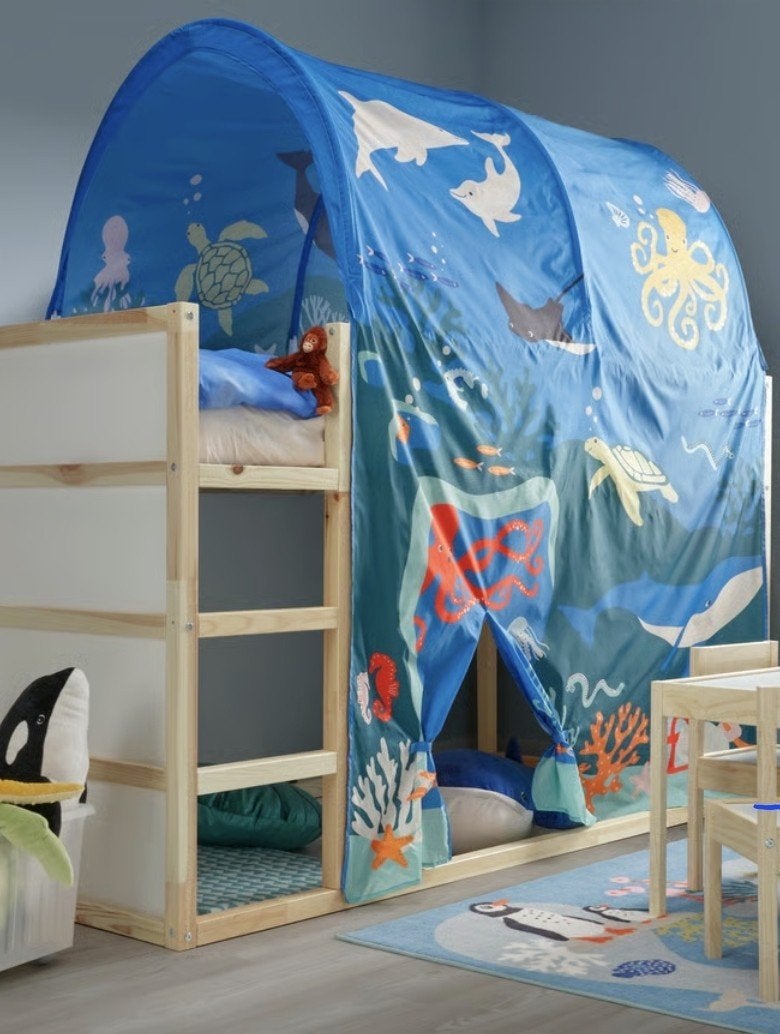 IKEA Kura bedtent 'Onderwaterwereld' (alleen de tent), Ophalen, Gebruikt, Jongen of Meisje