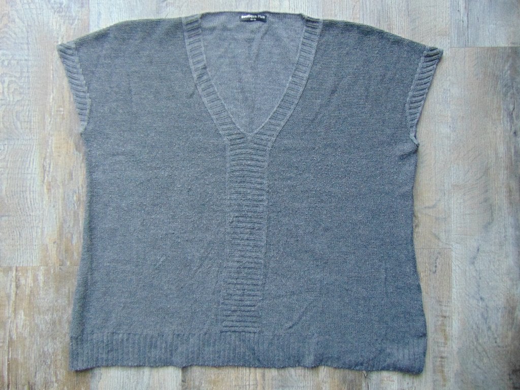 Spencer trui grijs maat 56 / 58 truitje Boutique Plus, Maat 46/48 (XL) of groter, Ophalen of Verzenden, Zo goed als nieuw, Grijs