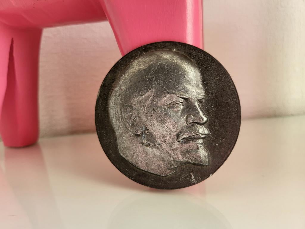 Vintage USSR Soviet Russia  Vladimir Lenin plaquette, Verzamelen, Ophalen of Verzenden, Gebruikt