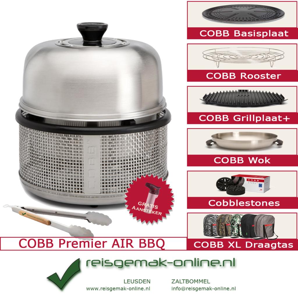 Complete COBB Premier Air incl. Accessoires | Gratis Extra's, Tuin en Terras, Houtskoolbarbecues, Ophalen of Verzenden, Nieuw