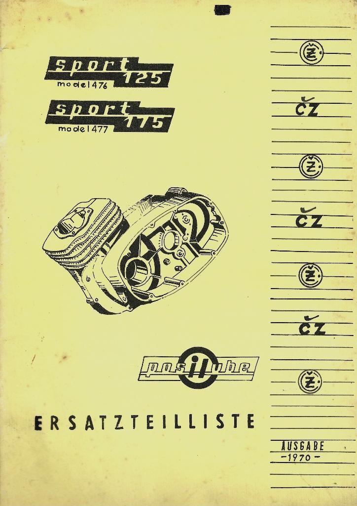 CZ 125 Sport CZ 175 Sport Ersatzteilliste (1720z), Ophalen of Verzenden, Overige merken