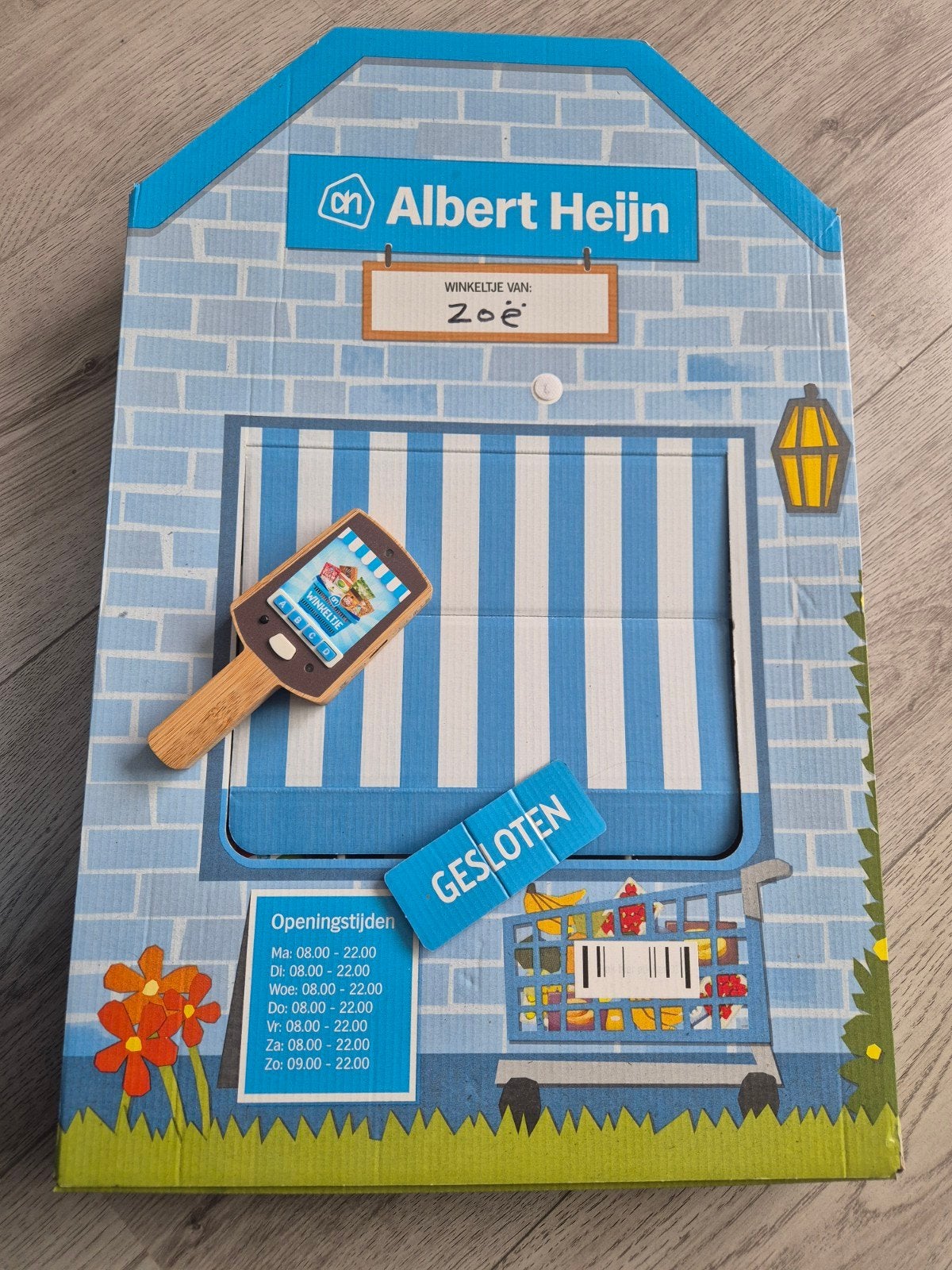 AH Winkeltje met mini's en handscanner, Kinderen en Baby's, Speelgoed | Overig, Ophalen of Verzenden, Zo goed als nieuw, Jongen of Meisje